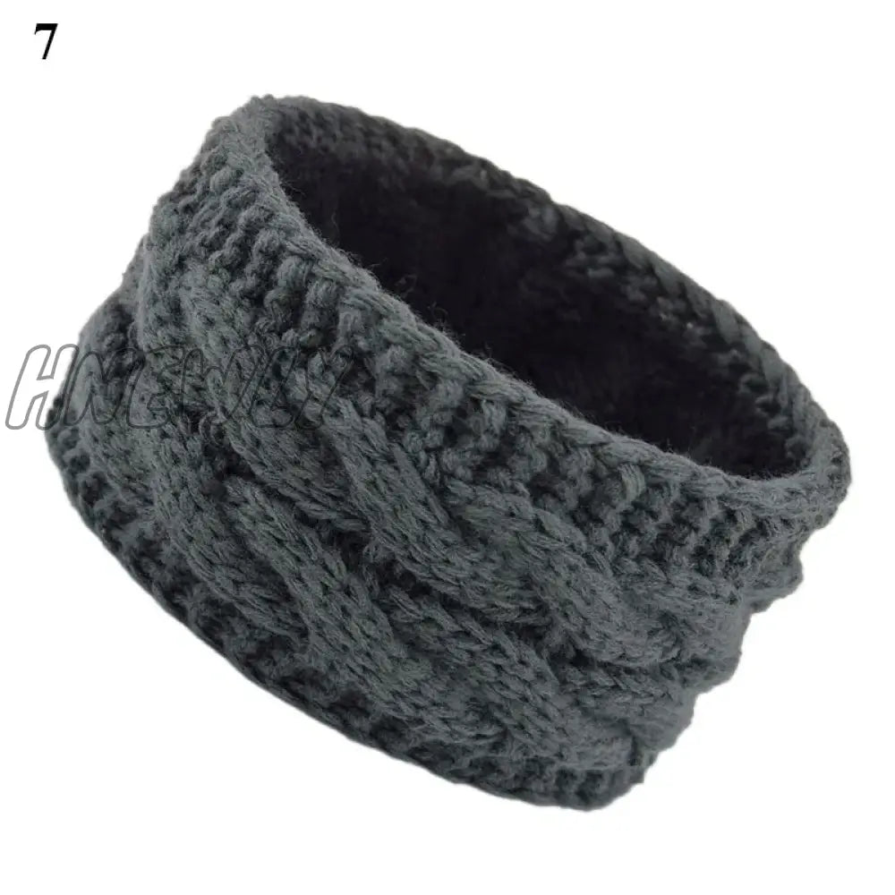 Hnewly Wide Knitting Woolen Headband Winter Warm Ear Women Thicken Turban Hair Accessories Girl