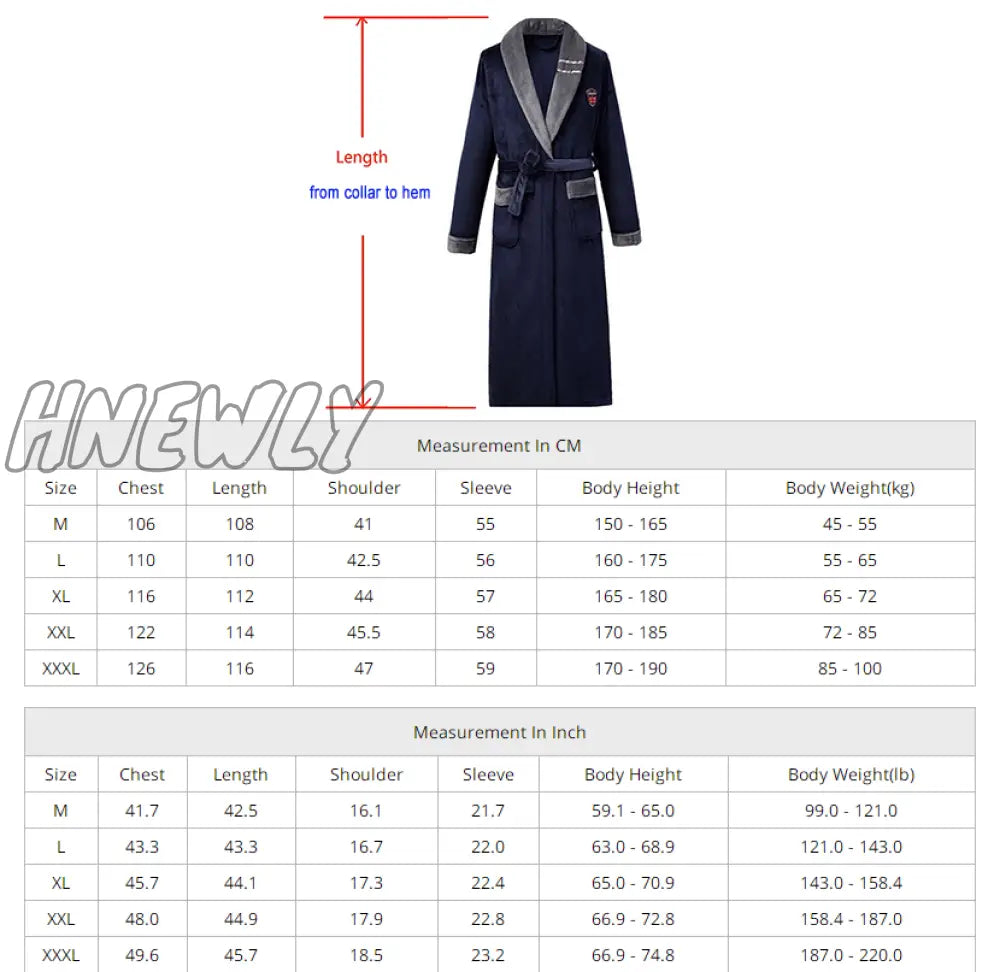Hnewly Winter Thick Warm Female Coral Fleece Kimono Robe Lovers Couple Nightgown Bath Gown