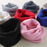 Hnewly Winter Warm Cashmere Scarves Unisex Elastic Wool Knit Ring Neck Scarf Snood Female Thicken