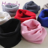Hnewly Winter Warm Cashmere Scarves Unisex Elastic Wool Knit Ring Neck Scarf Snood Female Thicken