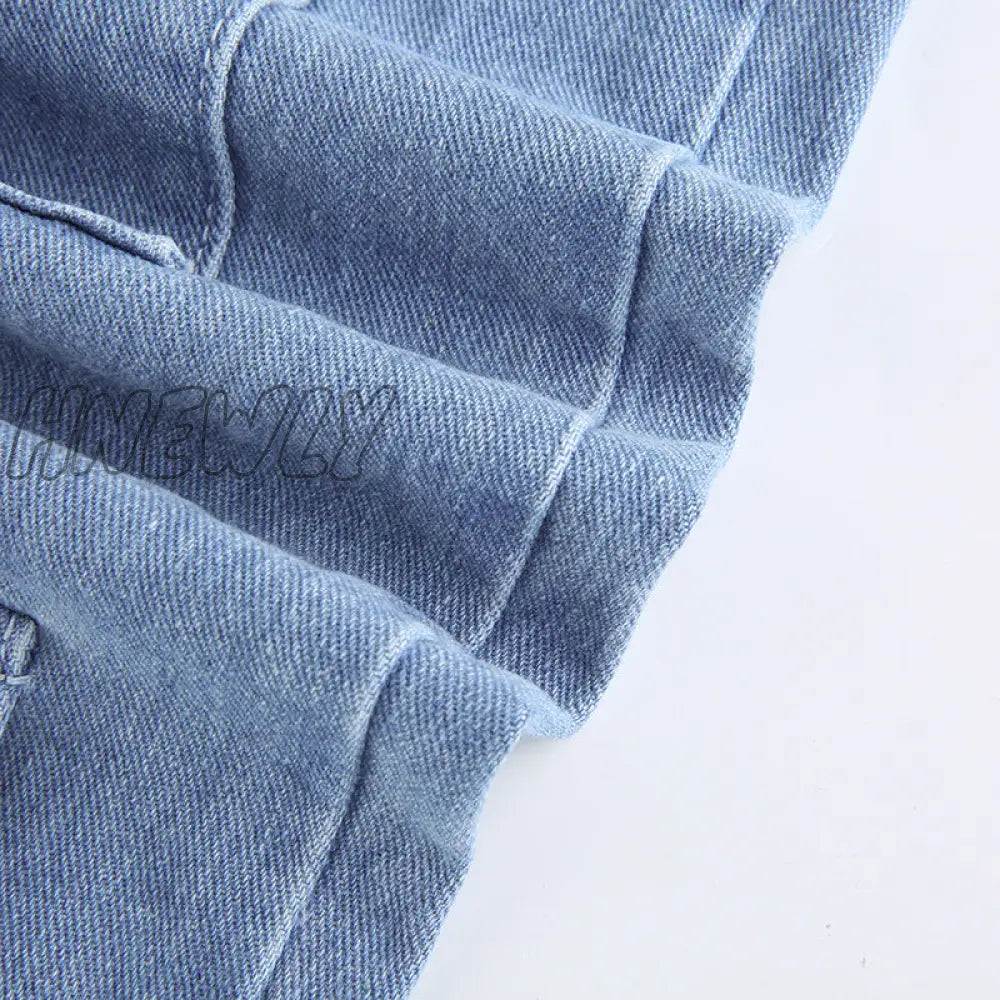 Hnewly Women 90S Y2K Patchwork Wide Leg Mom Jeans Big Pocket Cargo Pants Vintage Mopping Casual