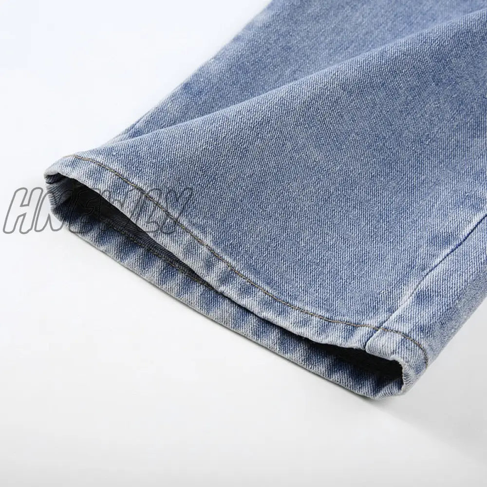 Hnewly Women 90S Y2K Patchwork Wide Leg Mom Jeans Big Pocket Cargo Pants Vintage Mopping Casual
