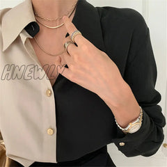 Hnewly Women Blouse Chemise Femme Office Lady Button Up Turn Down Collar Shirts Plus Size Ladies