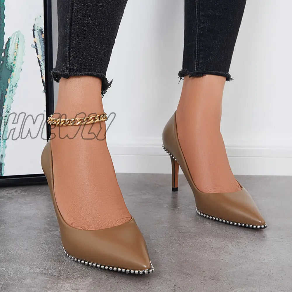 Hnewly Women Closed Pointed Toe Pumps Stiletto High Heel Dress Shoes / Heels