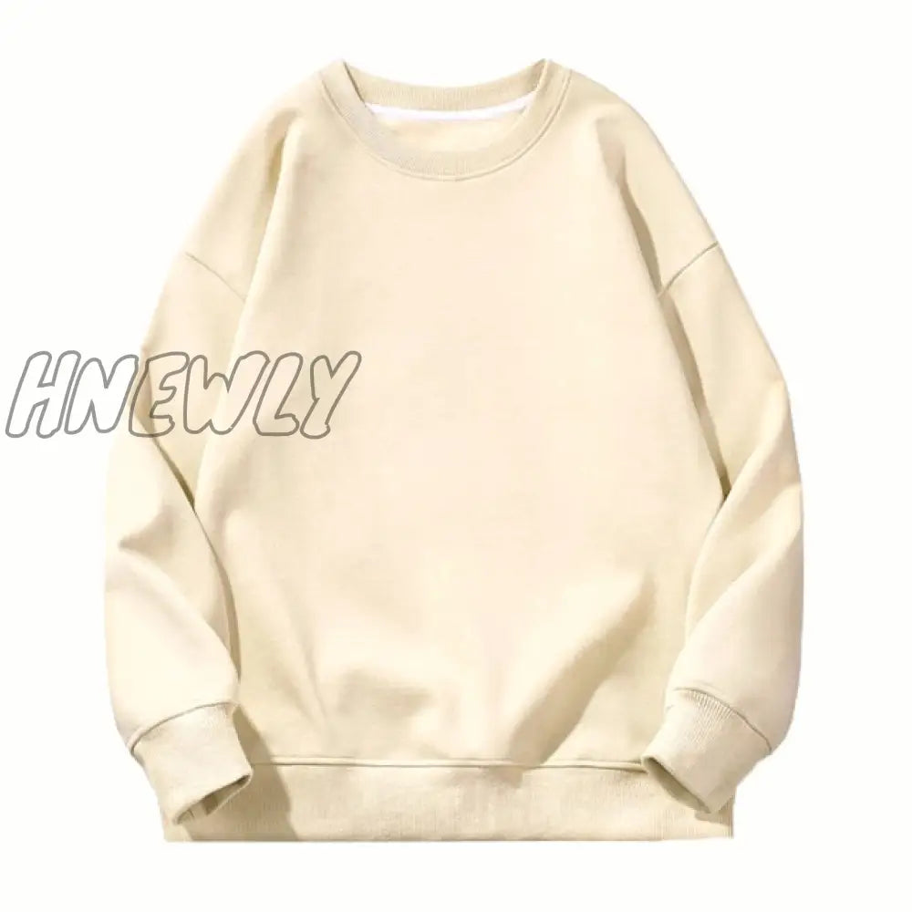 Hnewly Women Couple Hoodies Sweatshirt Fleece 100% Cotton Tracksuit Sports Winter Japanese Casual