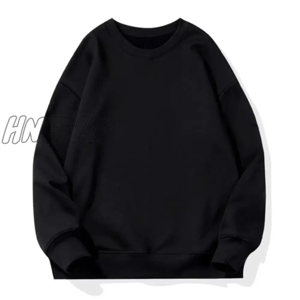 Hnewly Women Couple Hoodies Sweatshirt Fleece 100% Cotton Tracksuit Sports Winter Japanese Casual