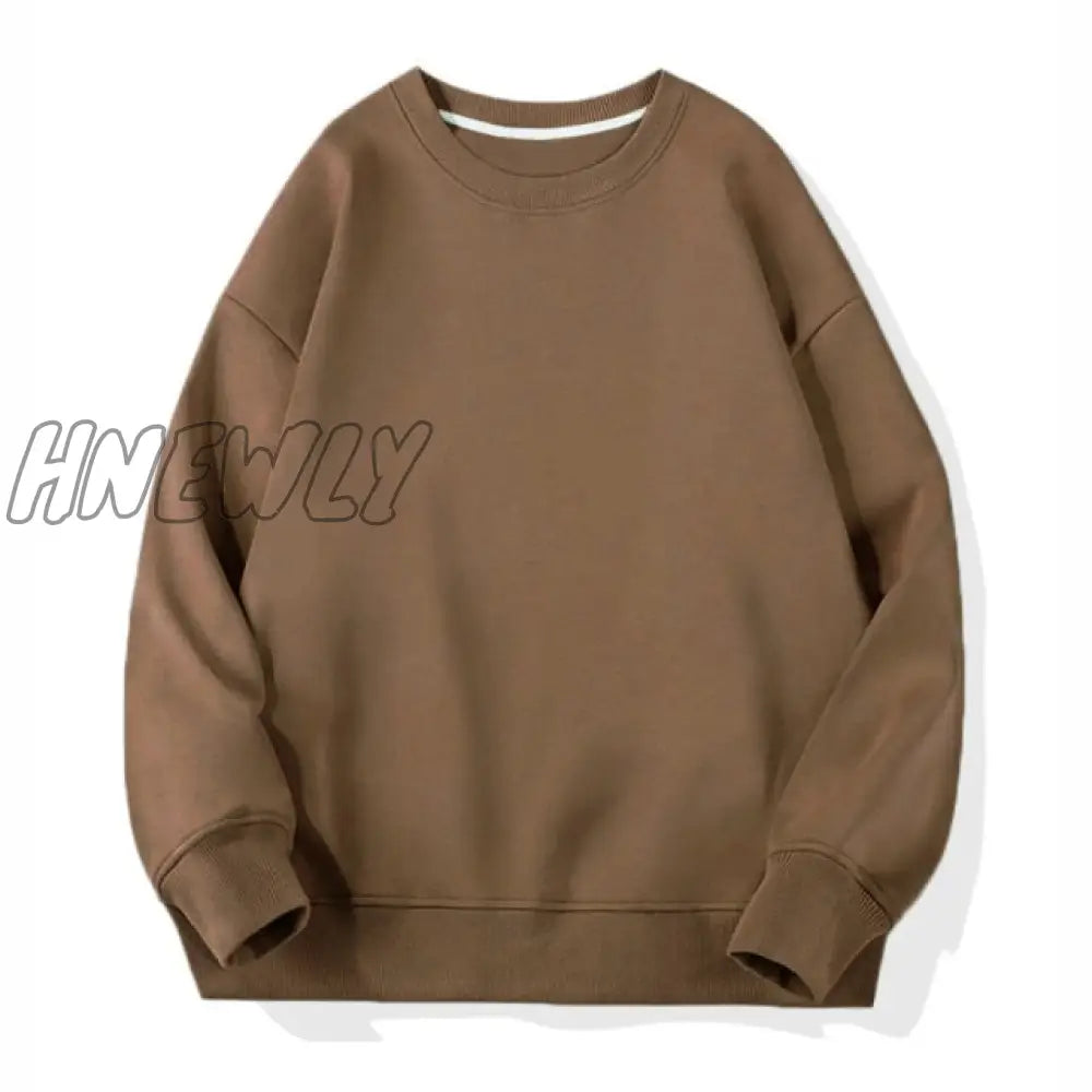 Hnewly Women Couple Hoodies Sweatshirt Fleece 100% Cotton Tracksuit Sports Winter Japanese Casual