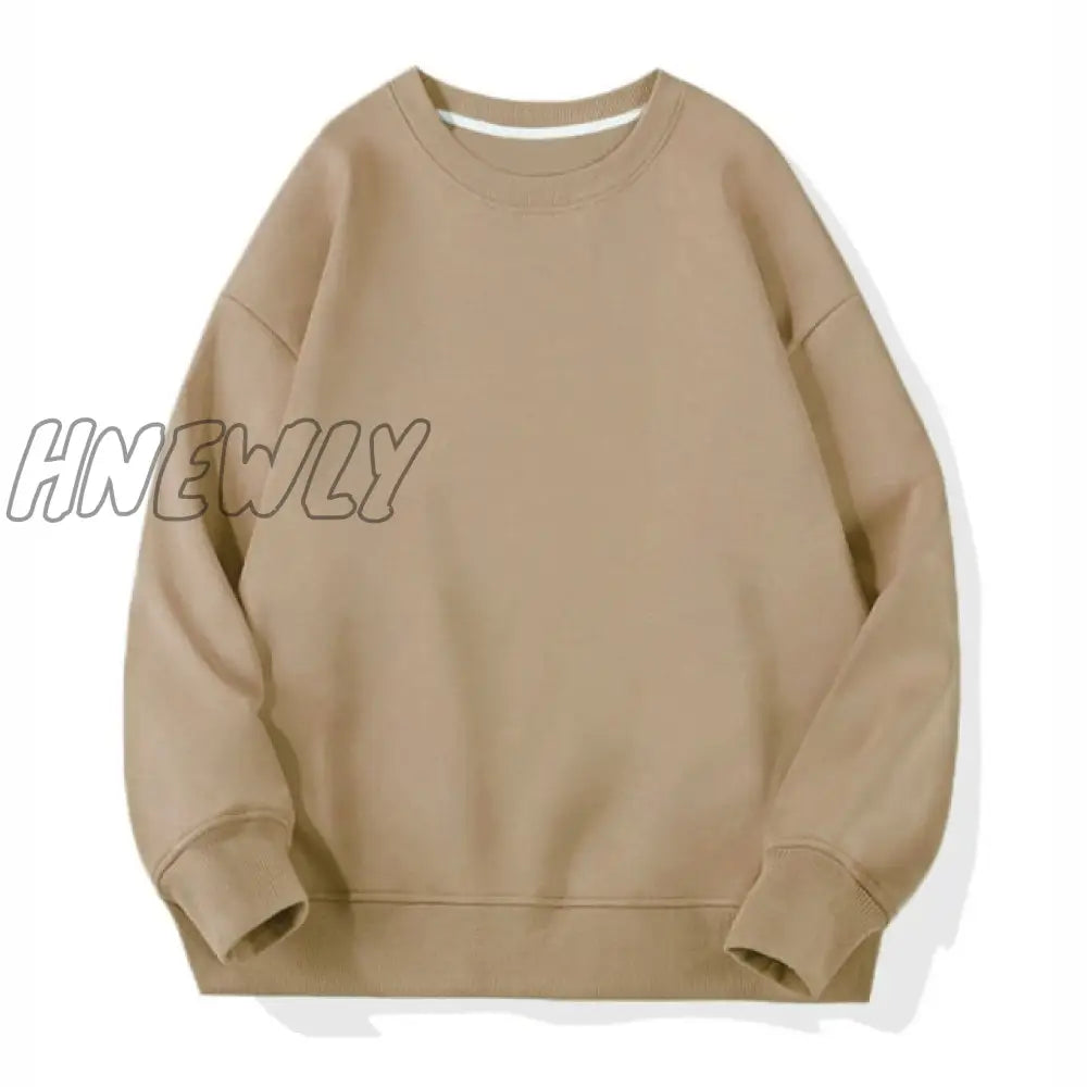 Hnewly Women Couple Hoodies Sweatshirt Fleece 100% Cotton Tracksuit Sports Winter Japanese Casual