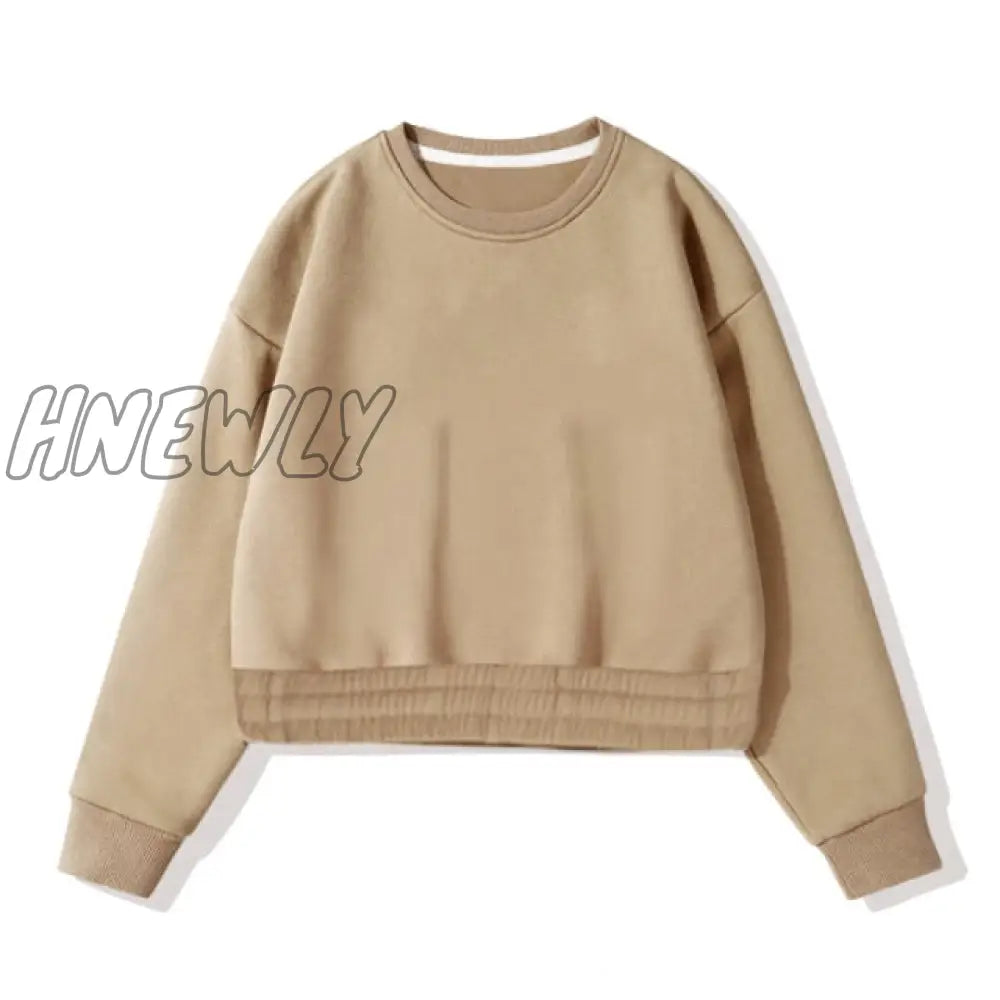 Hnewly Women Couple Hoodies Sweatshirt Fleece 100% Cotton Tracksuit Sports Winter Japanese Casual