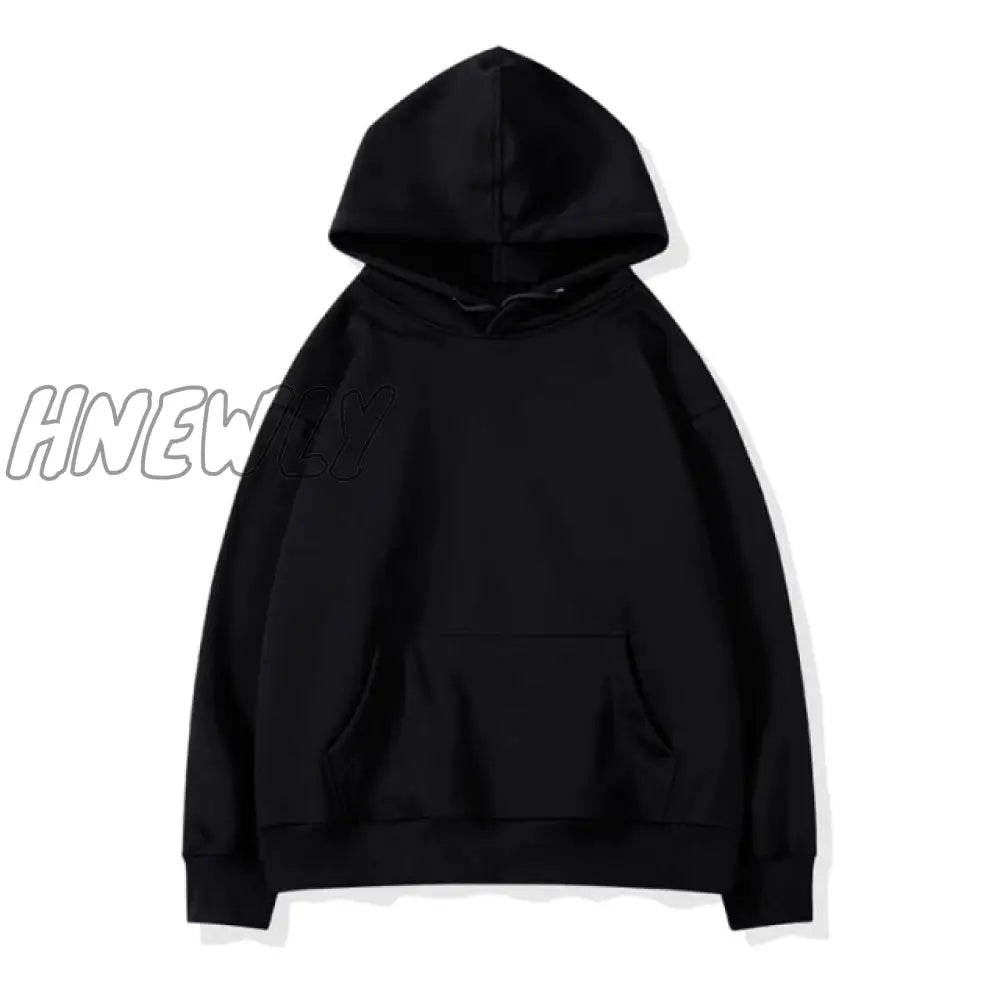 Hnewly Women Couple Hoodies Sweatshirt Fleece 100% Cotton Tracksuit Sports Winter Japanese Casual
