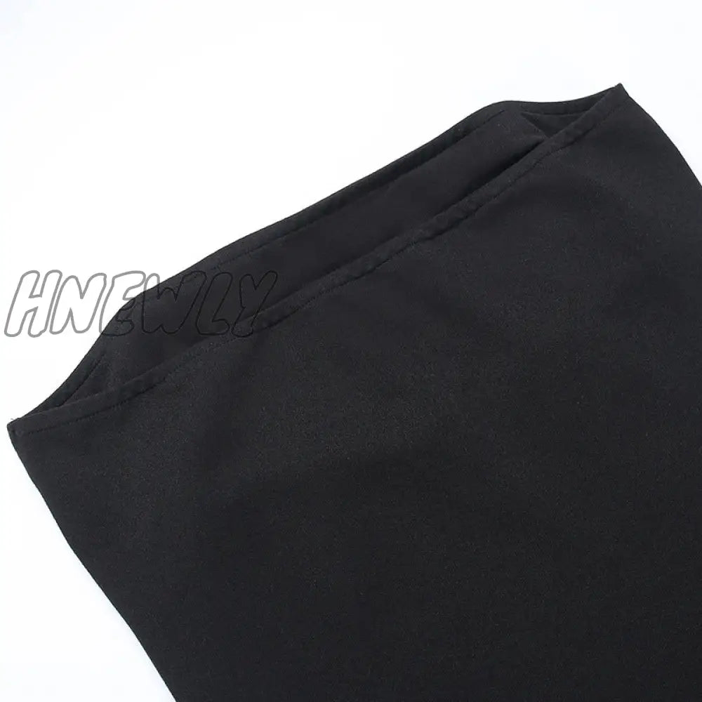 Hnewly Women Elegant Black Party Dresses Strapless Backless Bodycon Summer Dress Sexy Corset Top