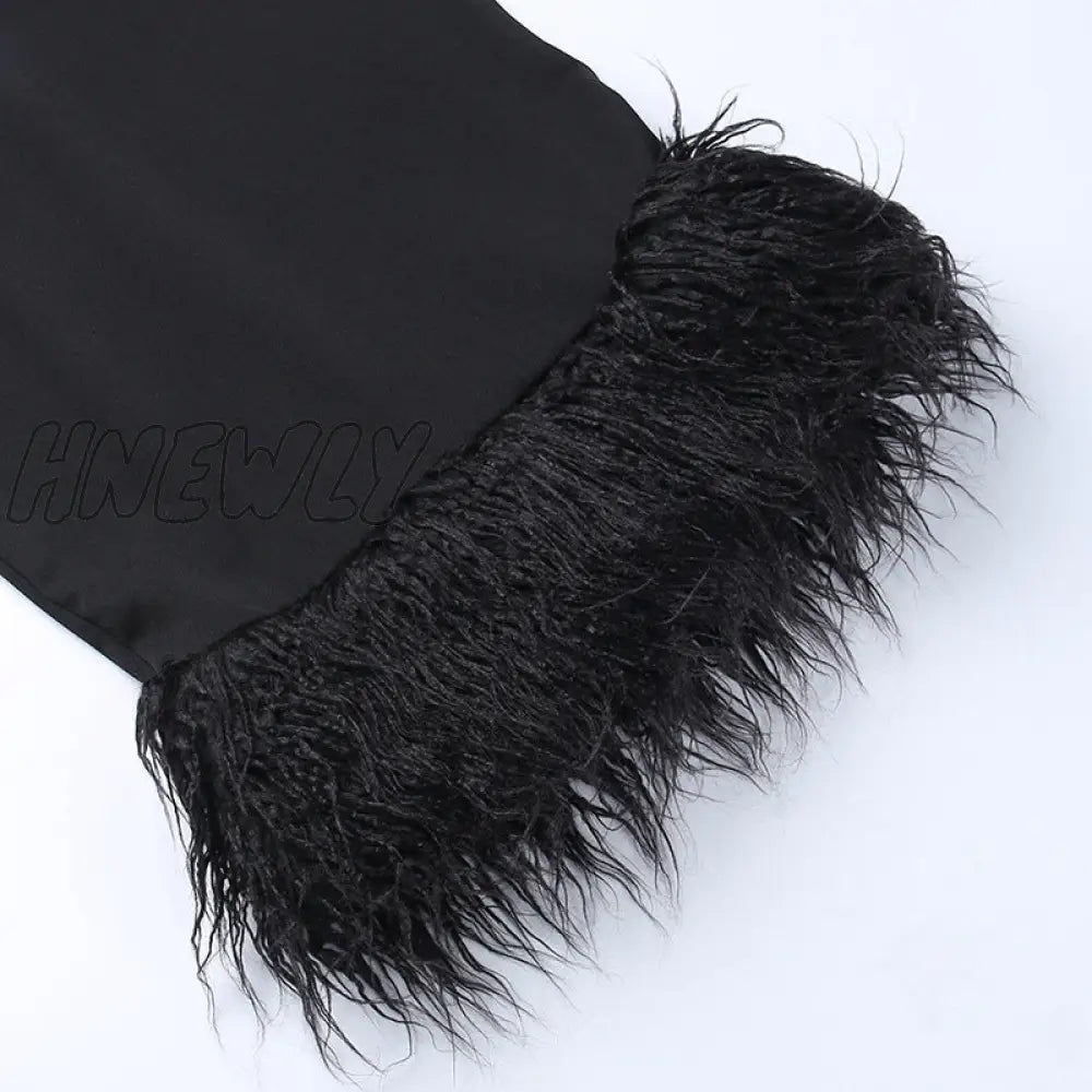 Hnewly Women Elegant Black Party Dresses Strapless Backless Bodycon Summer Dress Sexy Corset Top