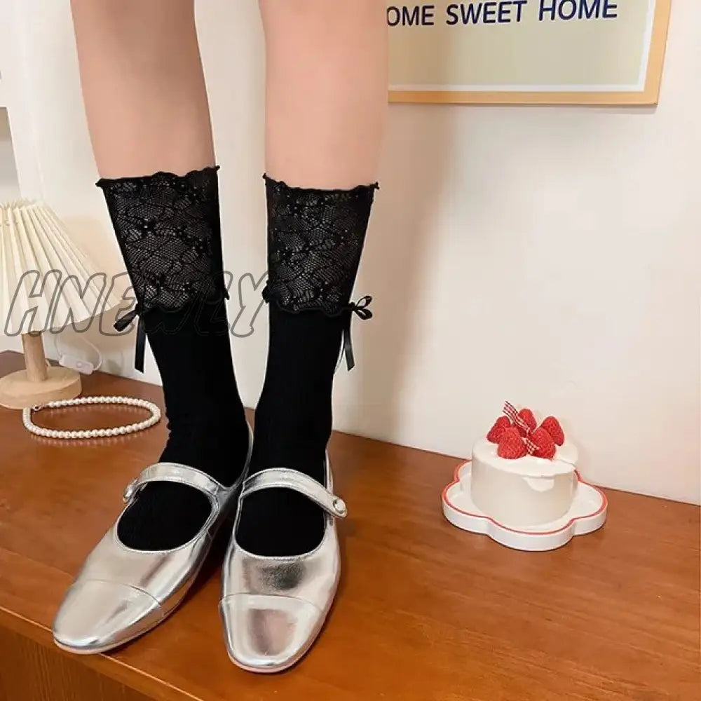 Hnewly Women Lolita Jk Lace Fingerless Gloves Black Gothic Diy Strapping Sunscreen Sleeve Clothing
