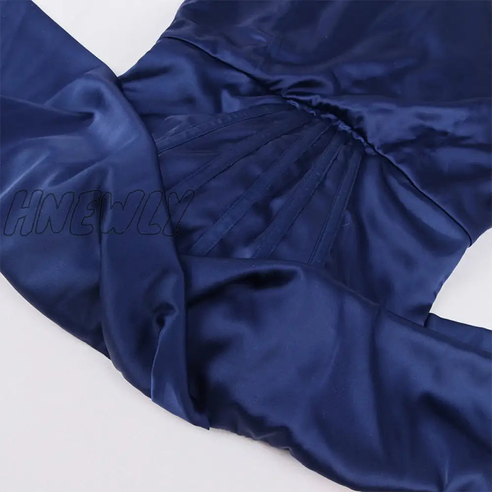 Hnewly Women Summer Fashion Party Dress Pleated Off Shoulder Bodycon Short Mini Satin Vestidos