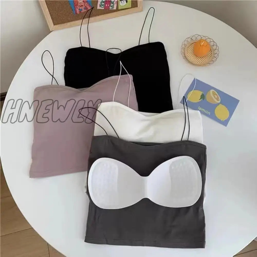 Hnewly Women Summer Shirt Camisole Tank Cotton Soft Elastic Washable Wear-Resistant Versatile Vest