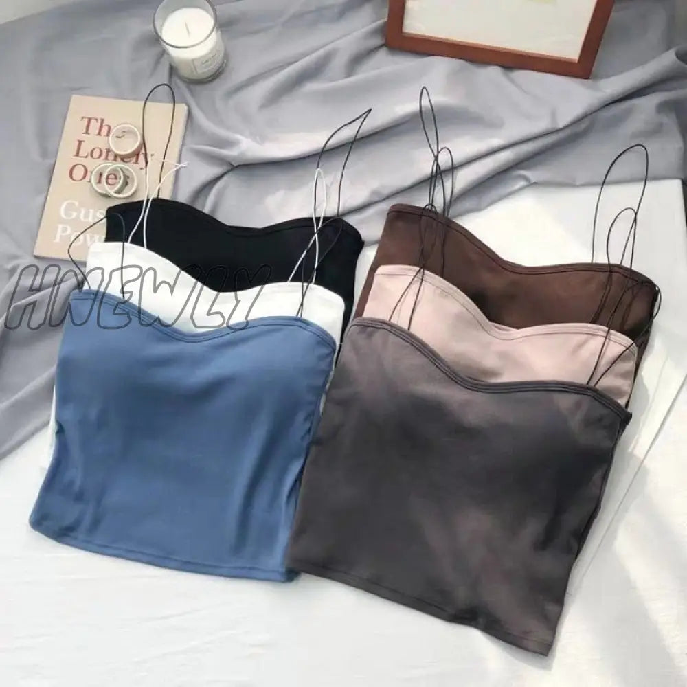 Hnewly Women Summer Shirt Camisole Tank Cotton Soft Elastic Washable Wear-Resistant Versatile Vest