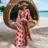 Hnewly Women Swimsuit Cover Up Sleeve Kaftan Beach Tunic Dress Robe De Plage Solid White Cotton