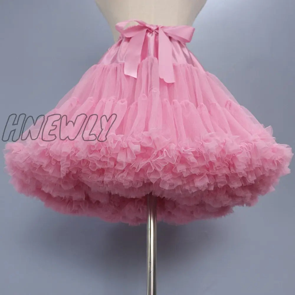 Hnewly Women Underskirt For Wedding Dress Cosplay Fairy Maid Clothing Pink Short Petticoats Tutu