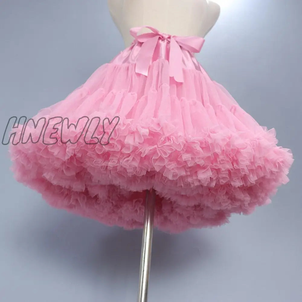 Hnewly Women Underskirt For Wedding Dress Cosplay Fairy Maid Clothing Pink Short Petticoats Tutu