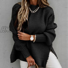 Hnewly Women’s Knitted Sweater Fashion Round Neck Lantern Long-Sleeved Pullover Blouse Ladies