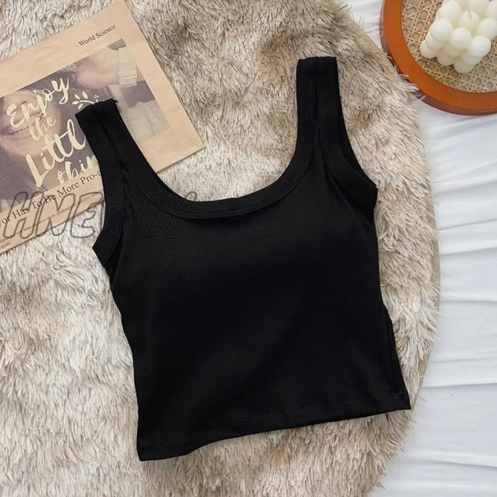 Hnewly Women’s Vest One-Piece No Steel Ring Cotton Chest Pad Wide Shoulder Sports Yoga Underwear