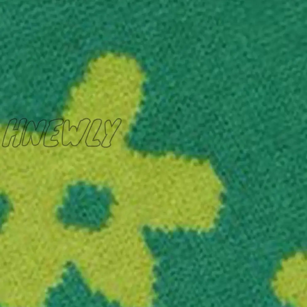 Hnewly Wool Knitted Winter Scarf Double-Sided Floral Scarves For Women Warm Foulard Shawl Female