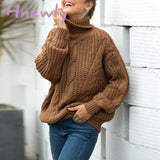 Hot Kf - Autumn And Winter Thick Line Twist Sweater Fashion Wild Khaki / S