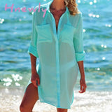 New Beach Cover Up Print Bikini Women Cardigan Summer Dress Ladies Tunics Swimsuit Ups Beachwear