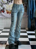 Printed Baggy Y2K Jeans Women’s Low Waist Jeans Autumn Winter Oversize Wide Leg Pants Casual