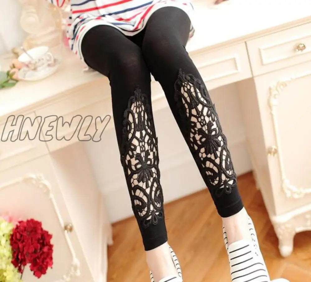 Viianles Women Leggings Mujer Diamond Legging Sexy Lace Fitness Leggins Elastic High Waist Pant