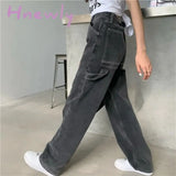 Wide Leg Black High Waist Women Jeans Denim Clothing Blue Streetwear Vintage Quality Harajuku