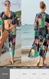 Zebra Snake Print Chiffon Beach Cover Up Tunics For Long Kaftan Beachwear Boho Chic Hippie
