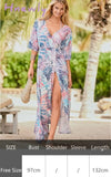 Zebra Snake Print Chiffon Beach Cover Up Tunics For Long Kaftan Beachwear Boho Chic Hippie